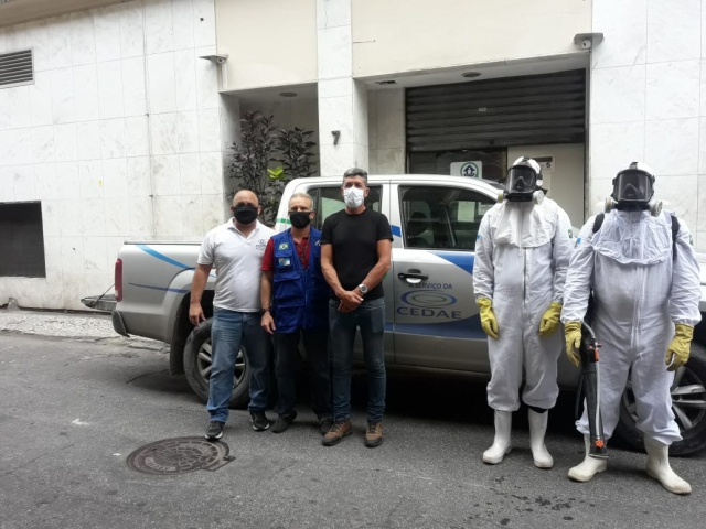 Equipe que participou da higienização do ITERJ: uma parceria com Fundação Santa Cabrini e CEDAE